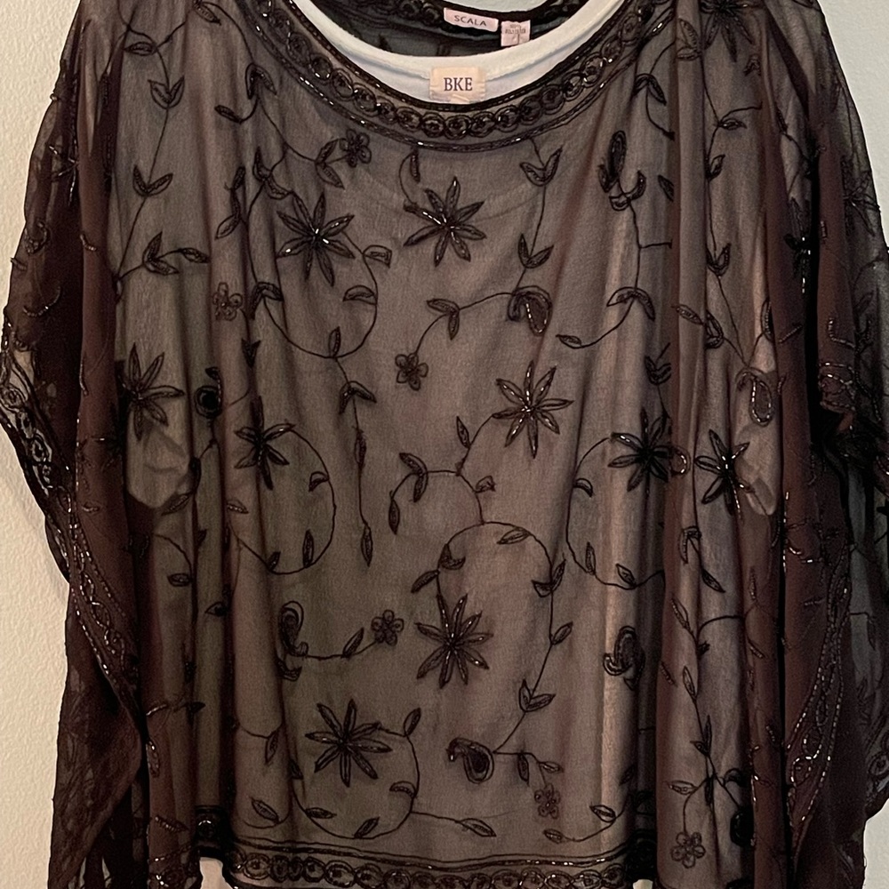 Beaded poncho